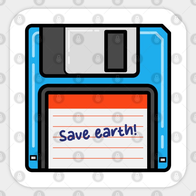 Save Earth Sticker by Yaydsign